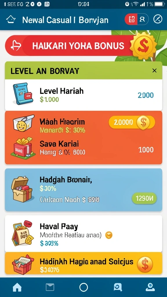 Menu promosi dan bonus yang menggiurkan.