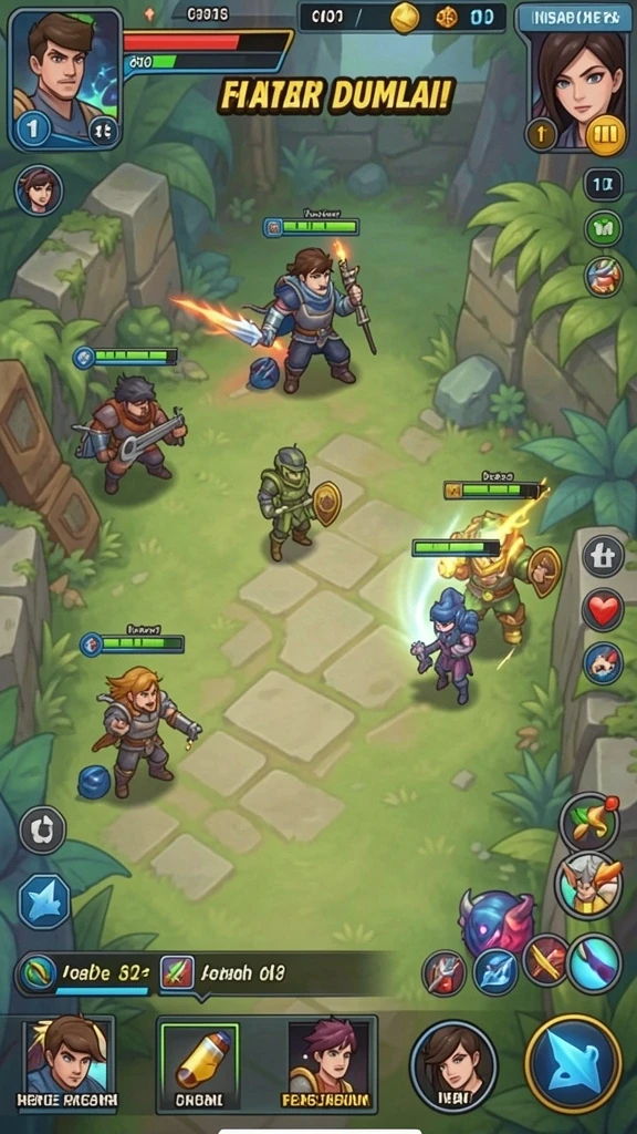 Gambar karakter-karekter unik yang dapat dimainkan.