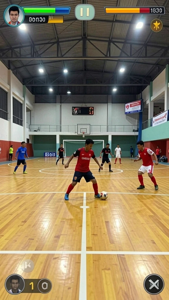 Screenshot menunjukkan karakter utama dalam misi pertama.