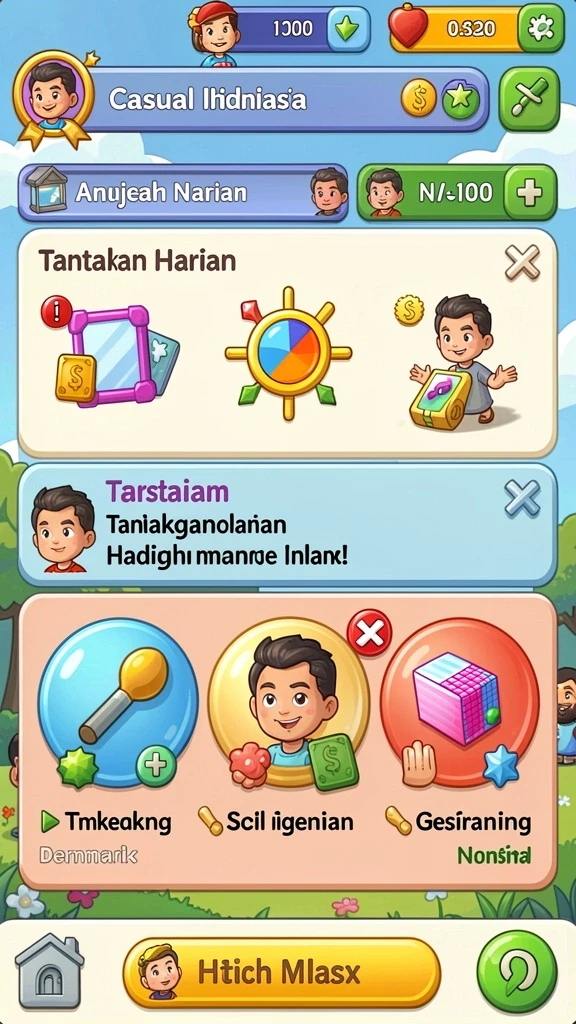 Mode multiplayer yang memungkinkan bermain dengan teman.
