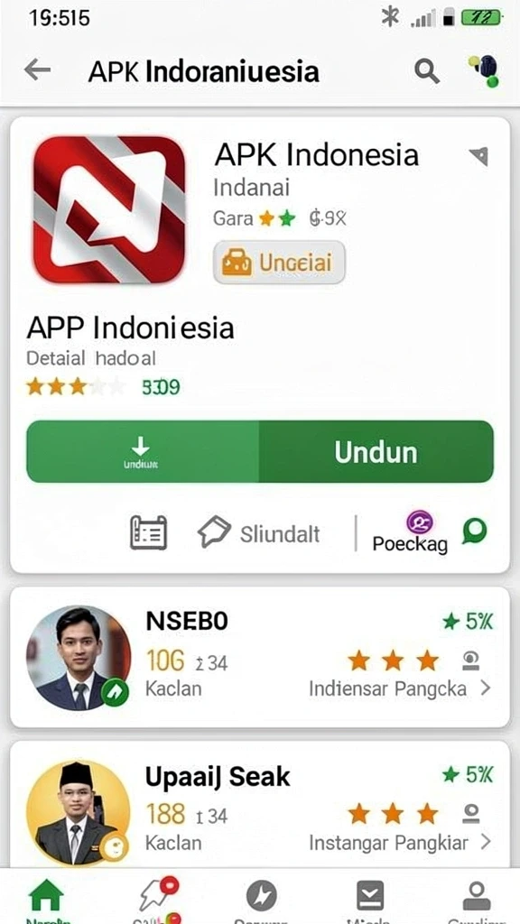 Tampilan antarmuka pengguna yang menarik dan intuitif.