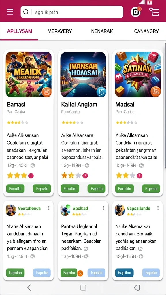 Screenshot aplikasi TANTE777 menunjukkan tampilan antarmuka yang menarik.